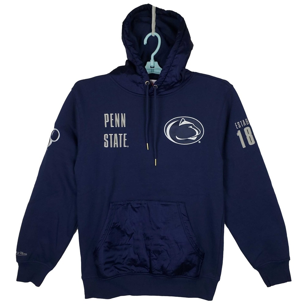 Penn State Nittany Lions Mitchell & Ness NCAA Small Hoodie Embroidery Navy‎ NWT